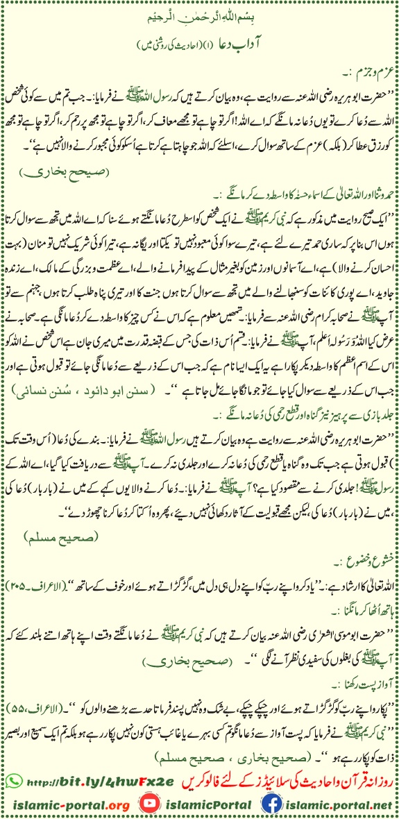 adab e dua hadith, dua mangne ka tareeqa islam, islamic dua in urdu, hadees bukhari sharif, muslim sharif, sunan abu dawud, nisai